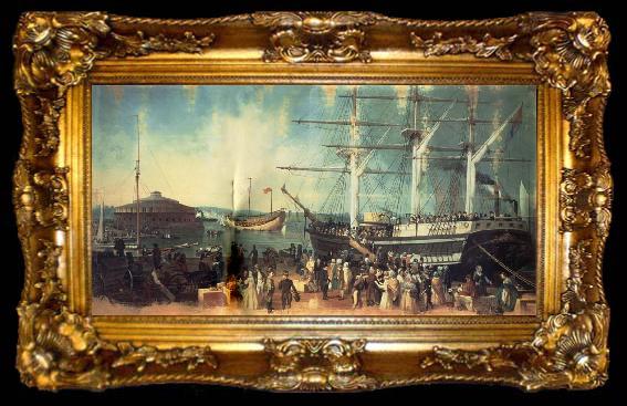 framed  Samuel Bell Waugh The Bay and Harbor of New York, ta009-2
